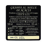 Grappa al Miele di Acacia - Etichetta Bottiglia 500 ml - 35% vol.