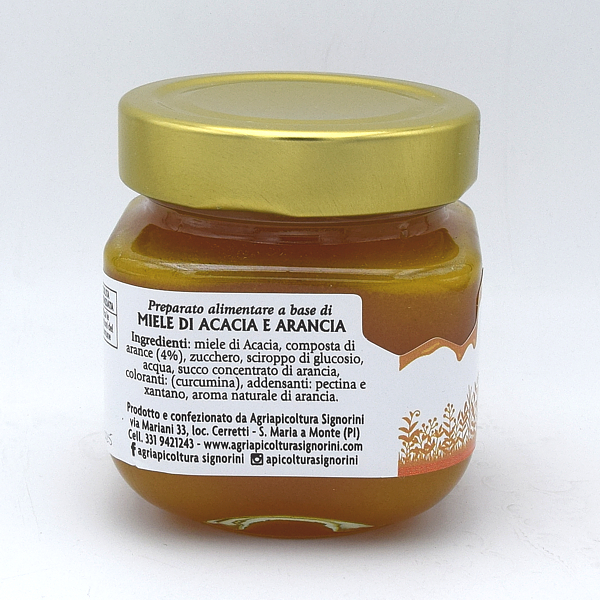 Miele Aromatizzato - Miele di Acacia e Arancia - barattolo 250 gr